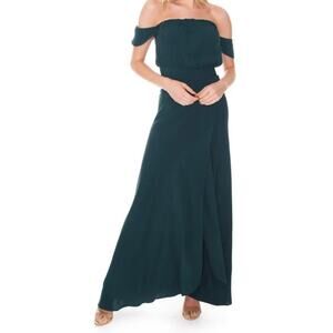 NWT FLYNN SKYE Bella Maxi Dress Emerald Green XS